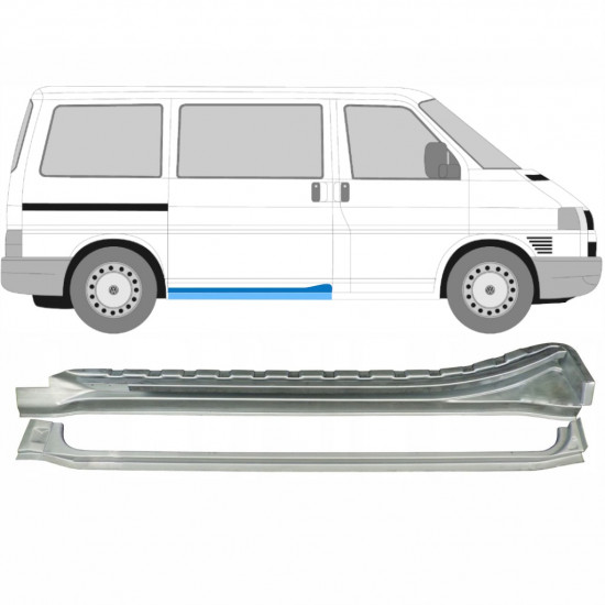 Slenkstis apatinė durų slankiojančių už VW Transporter T4 1990-2003 / Dešinė / Rinkinys 10288