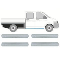Slenkstis priekinis + galinė dalis už Volkswagen Transporter T5 2003-2015 / Kairė + Dešinė / Rinkinys 9696