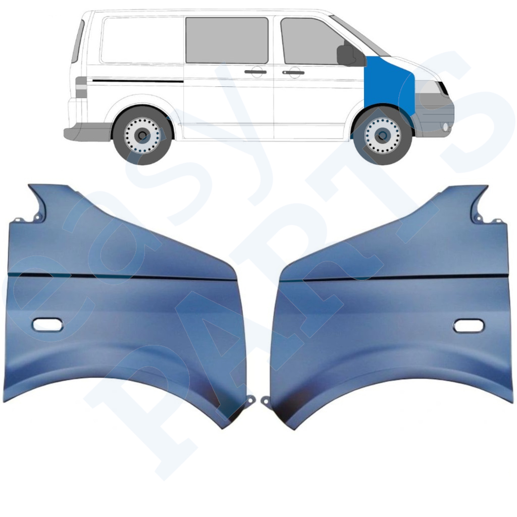 Priekinis Sparnas Už Vw Transporter T5 2003-2015 / Kairė + Dešinė / Rinkinys 10535