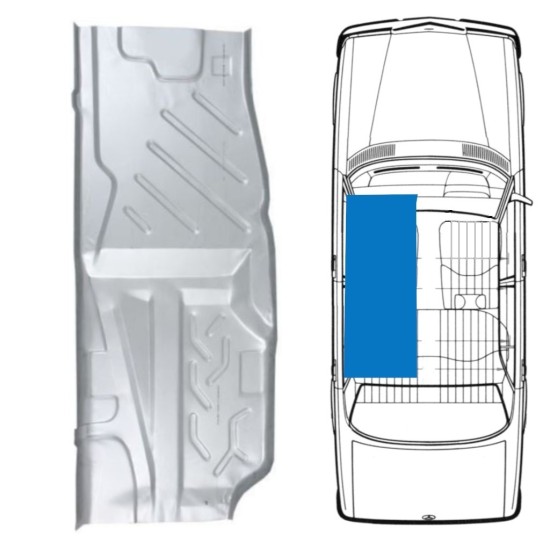 Dugno skarda už Mercedes W123 1975-1985 / Kairė 16051