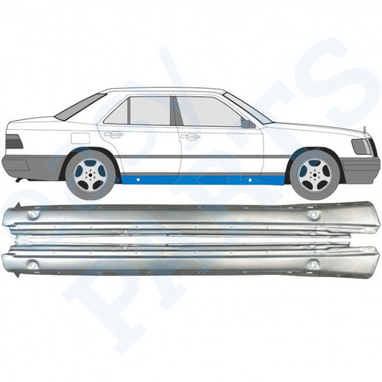 Visas slenkstis už Mercedes W124 1984-1996 / Kairė + Dešinė / Rinkinys 9294