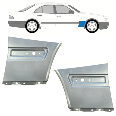 Sparno apatinė dalis už Mercedes E-Class W210 1995-2003 / Kairė + Dešinė / Rinkinys 14703