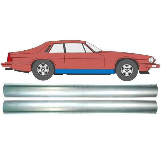 Slenkstis, apatinė už Jaguar XJs 1975-1996 / Kairė = Dešinė (simetriška) / Rinkinys 10490