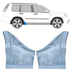 Slenkstis, apatinė už Nissan X-Trail 2001-2007 / Kairė + Dešinė / Rinkinys 12445