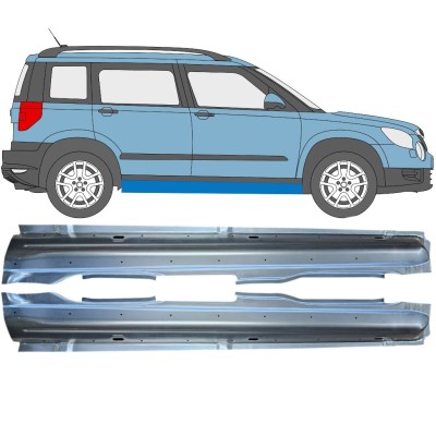 Visas slenkstis už Skoda Yeti 2009- / Kairė + Dešinė / Rinkinys 15977