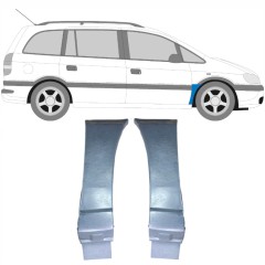 Sparno apatinė dalis už Opel Zafira A 1999-2005 / Kairė + Dešinė / Rinkinys 9404