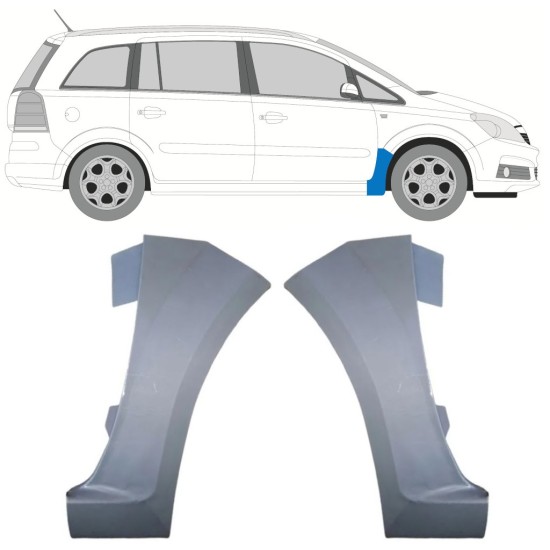 Sparno apatinė dalis už Opel Zafira B 2005-2012 / Kairė + Dešinė / Rinkinys 16852