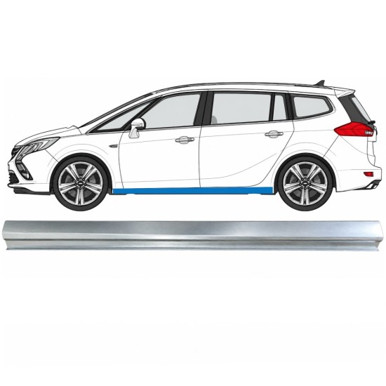 Slenkstis apatinė dalis už Opel Zafira C 2012-2019 / Kairė 17040