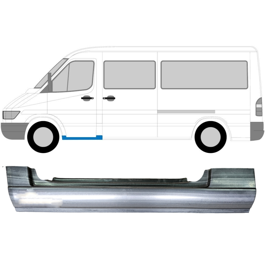 Slenkstis Apatinė Durų Priekinių Už Mercedes Sprinter 1995-2006 / Kairė 5813