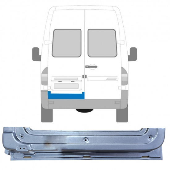 Galinių durų dalis už Mercedes Sprinter 1995-2006 / Kairė 5581