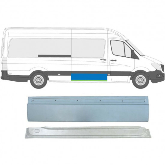 Stumdomų durų dalis už Mercedes Sprinter 2006- / Dešinė / Rinkinys 5849